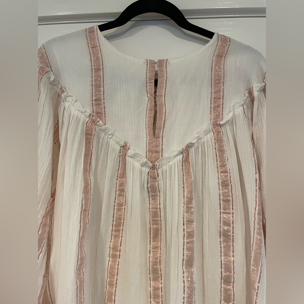 Antik Batik JULIA SHINY STRIPED DRESS in white NWT - Picture 5 of 7